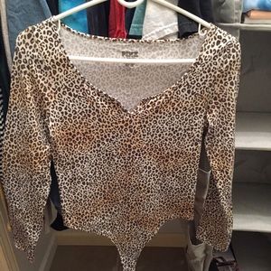Leopard print body suit